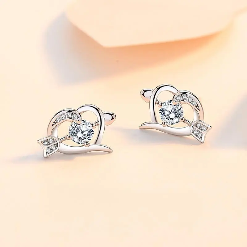 MONI JEWELLERY S999 Silver Stud Earrings Women's-4
