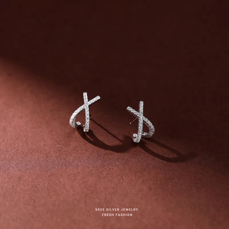 MONI JEWELLERY S925 Silver Stud Earrings Women's-4