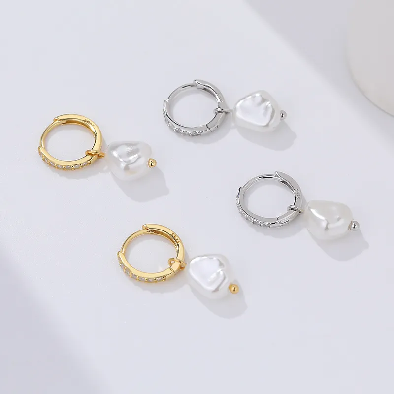 MONI JEWELLERY S925 Sterling Silver Zircon Earrings Women's-1