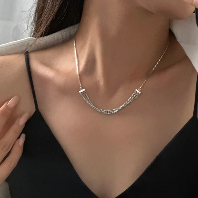 MONI JEWELLERY S925 Silver Necklaces Women's-4