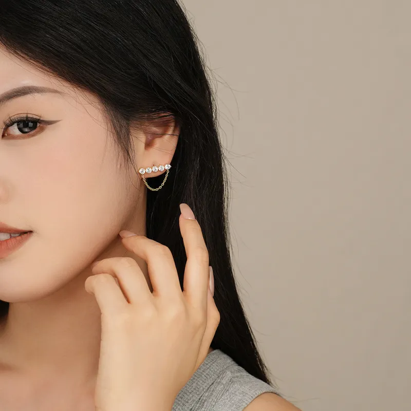 MONI JEWELLERY S925 Silver Stud Earrings Women's-5