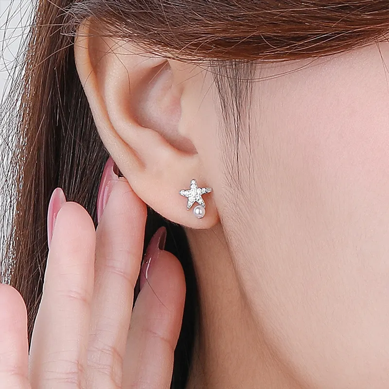 MONI JEWELLERY S999 Fine Silver Stud Earrings Women's-1