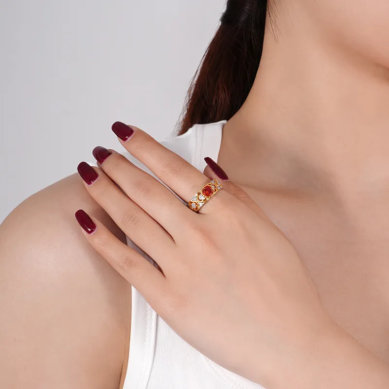 MONI JEWELLERY S925 Sterling Silver Zircon Rings Women's-4