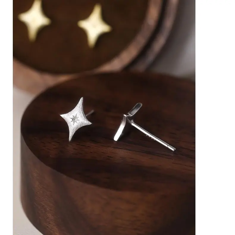 MONI JEWELLERY S999 Fine Silver Stud Earrings Women's-1