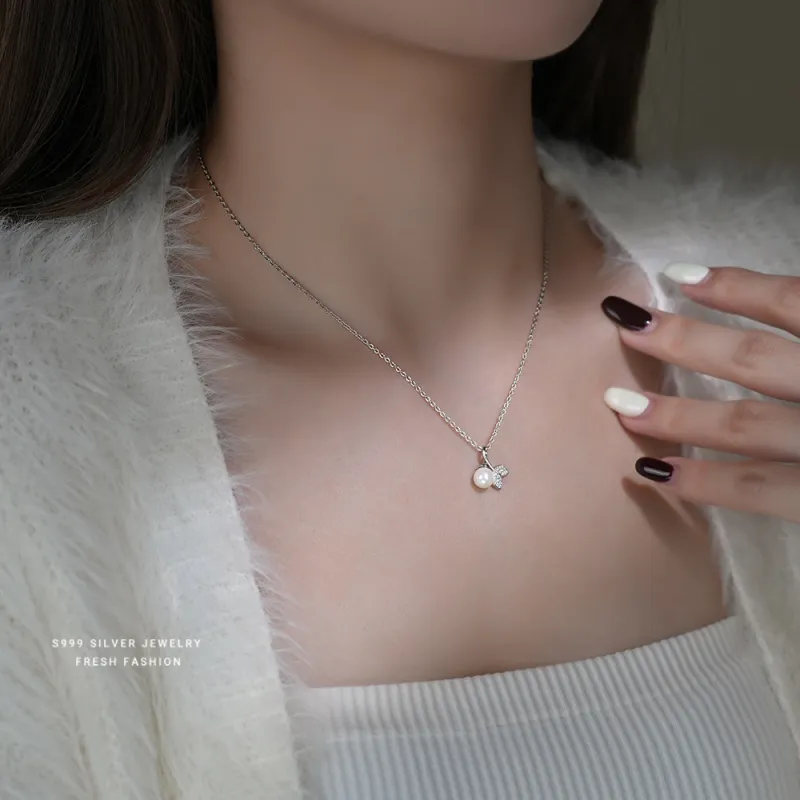 MONI JEWELLERY S999 Silver Necklaces Women's-1