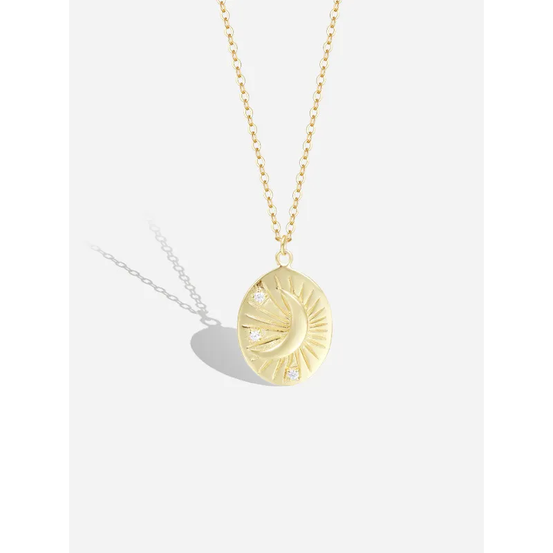 MONI JEWELLERY S925 Silver Zircon Necklaces Women's-4