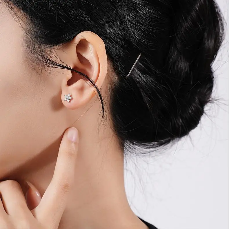 MONI JEWELLERY S925 Silver Stud Earrings Women's-6