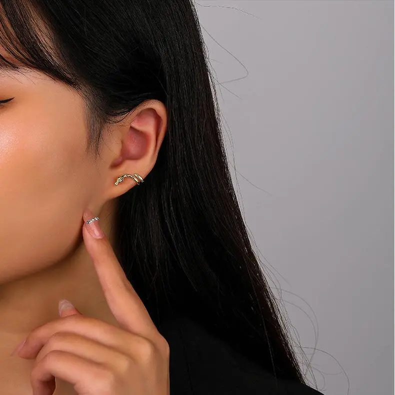 MONI JEWELLERY S925 Sterling Silver Zircon Stud Earrings Women's-3
