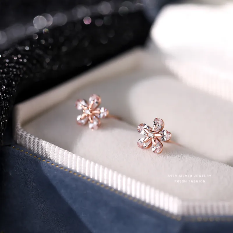 MONI JEWELLERY S999 Fine Silver Stud Earrings Women's-4