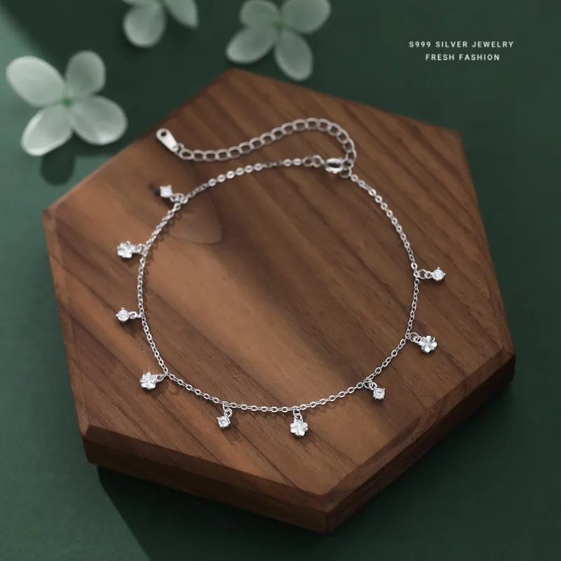 MONI JEWELLERY S999 Silver Anklets Women's-6