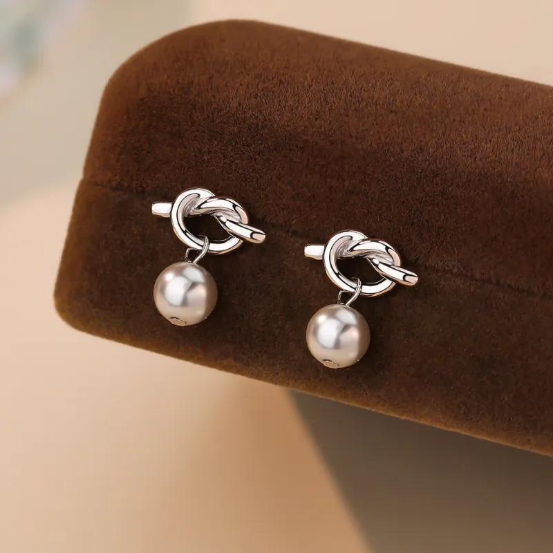 MONI JEWELLERY S925 Sterling Silver Shell Pearl Stud Earrings Women's-7