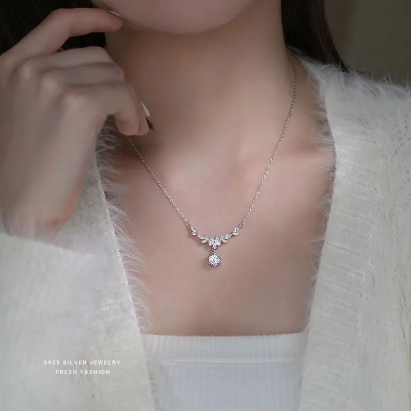 MONI JEWELLERY S925 Silver Necklaces Women's-4