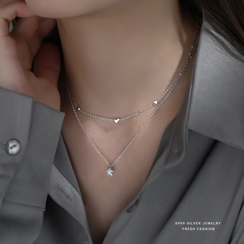 MONI JEWELLERY S999 Fine Silver Necklaces Women's-1