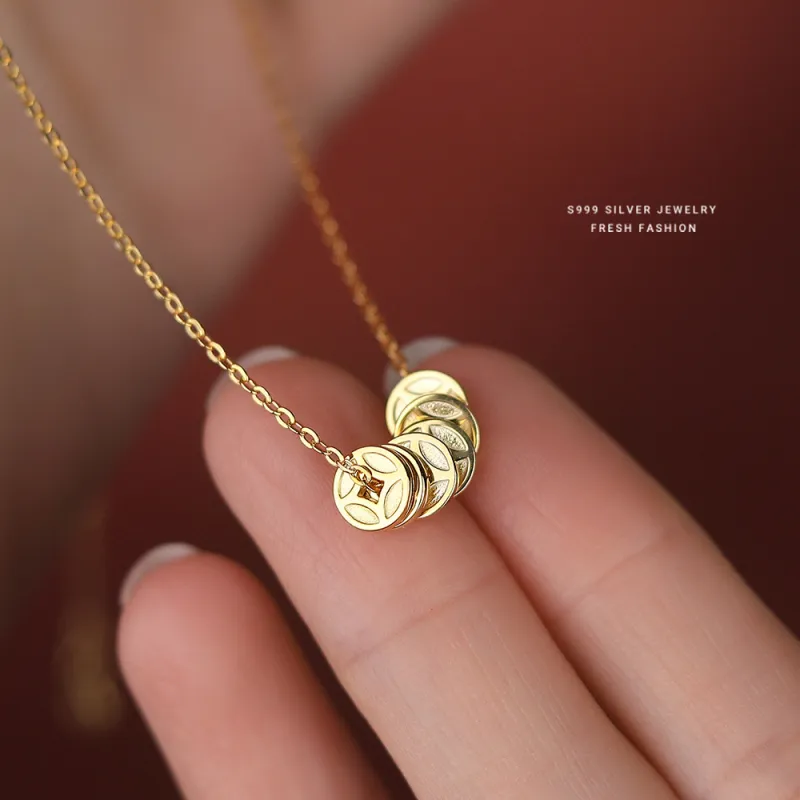 MONI JEWELLERY S999 Silver Necklaces Women's-3