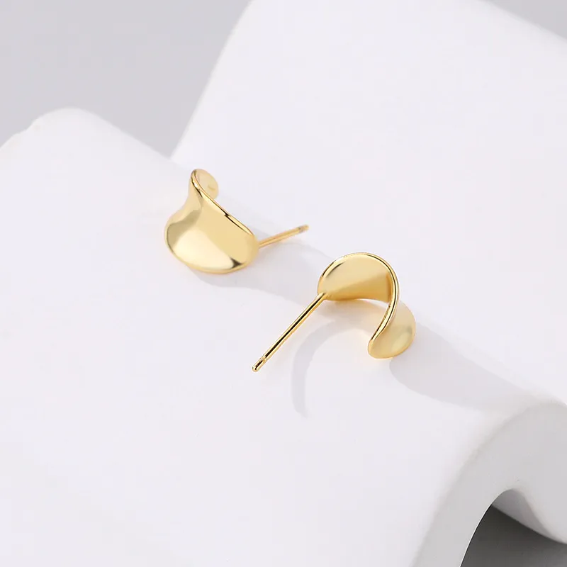 MONI JEWELLERY S925 Silver Stud Earrings Women's Gold-1