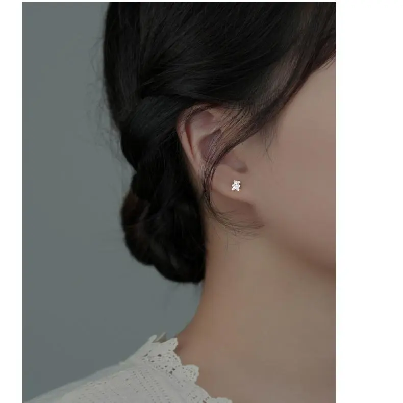 MONI JEWELLERY S999 Fine Silver Stud Earrings Women's-1