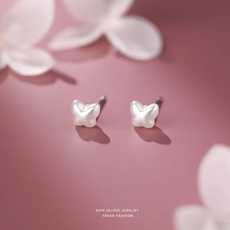 MONI JEWELLERY S999 Fine Silver Stud Earrings Women's-2