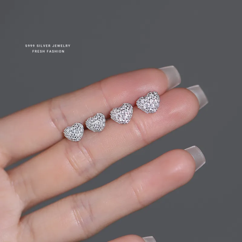 MONI JEWELLERY S999 Fine Silver Stud Earrings Women's-4