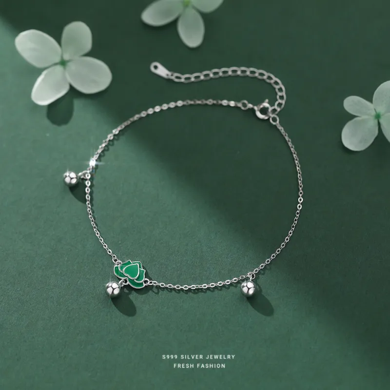 MONI JEWELLERY S999 Fine Silver Anklets Women's-3
