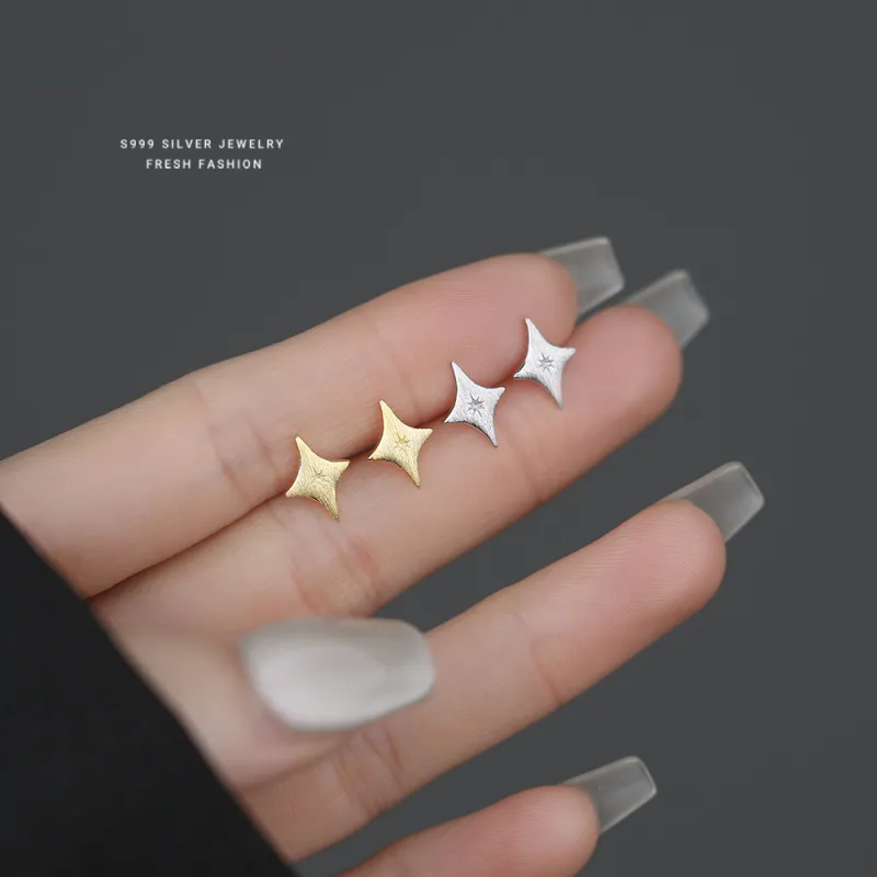 MONI JEWELLERY S999 Fine Silver Stud Earrings Women's-8