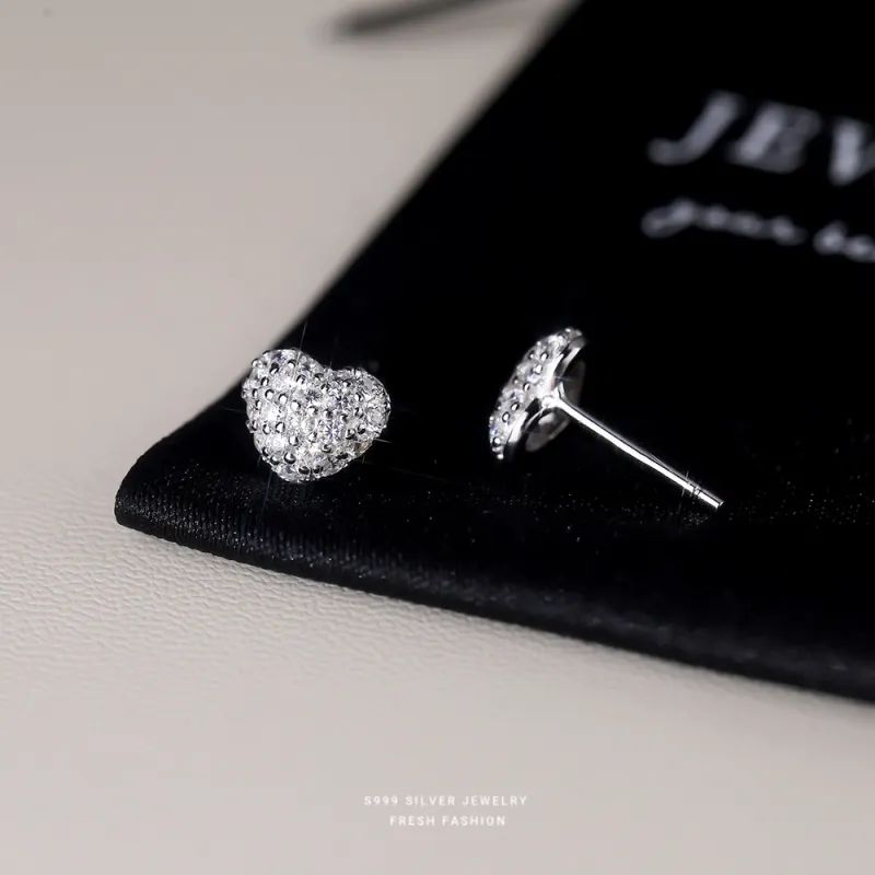 MONI JEWELLERY S999 Fine Silver Stud Earrings Women's-5