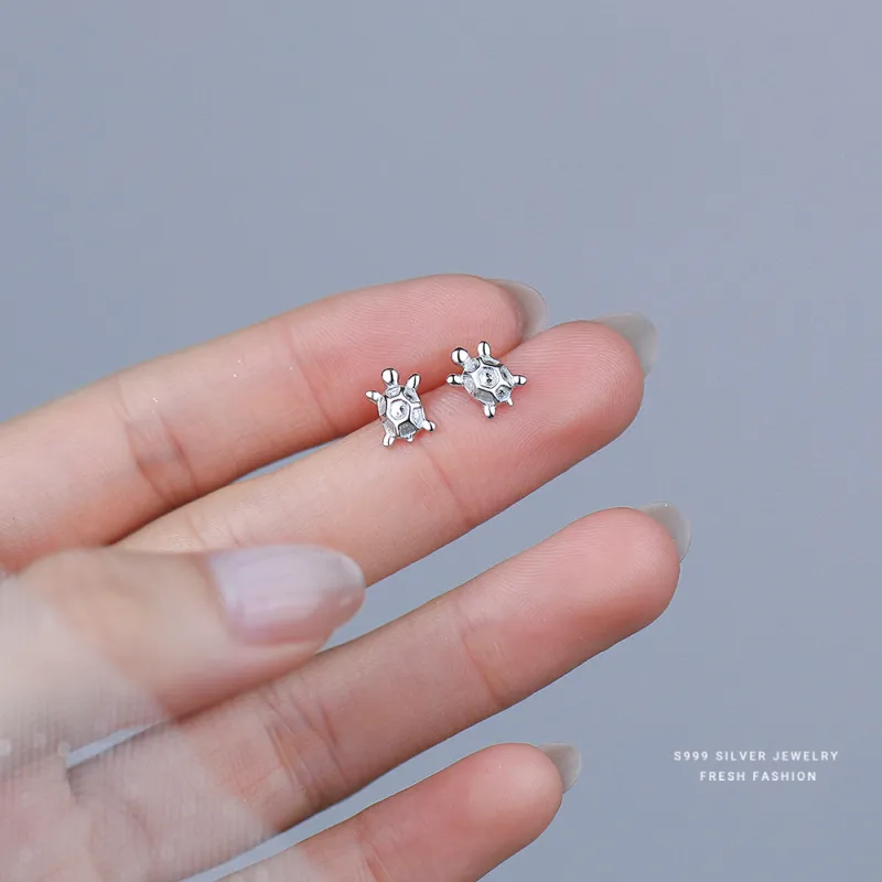 MONI JEWELLERY S999 Fine Silver Stud Earrings Women's-6