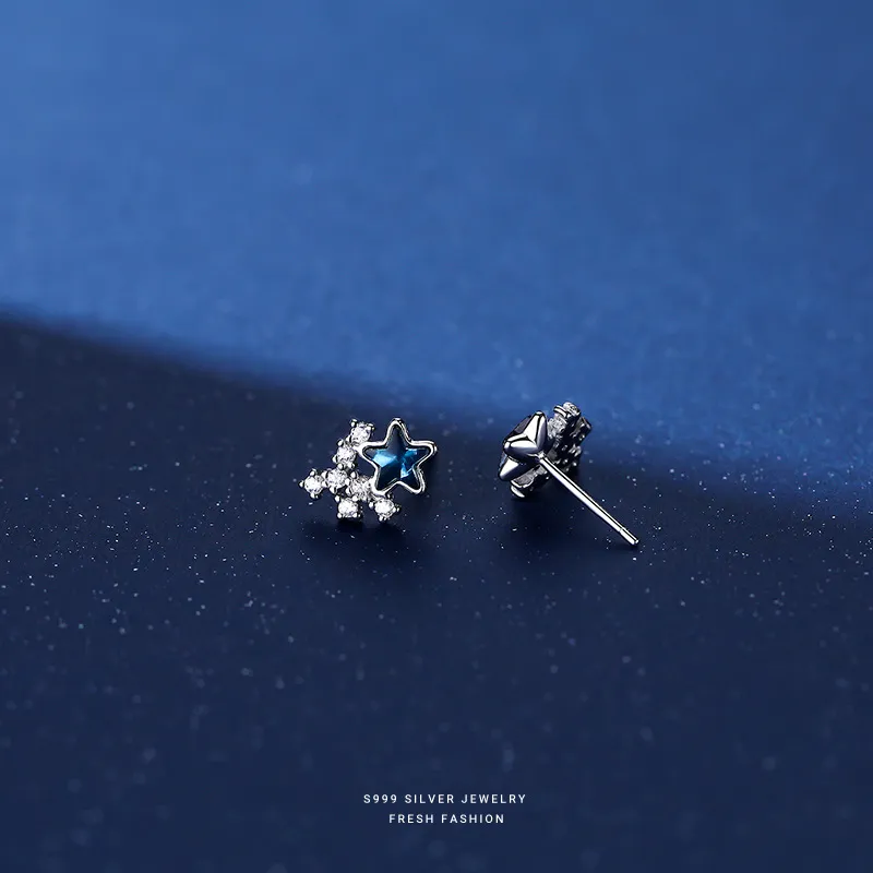 MONI JEWELLERY S999 Silver Stud Earrings Women's-4