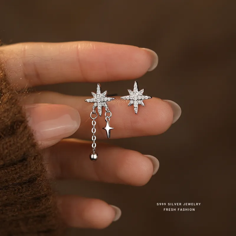 MONI JEWELLERY S999 Silver Stud Earrings Women's-6