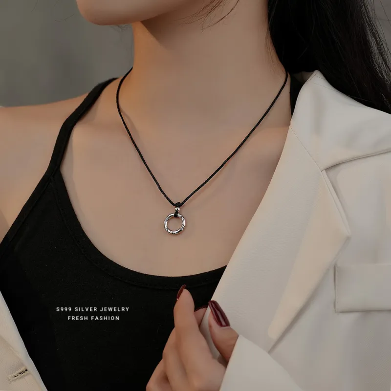 MONI JEWELLERY S999 Fine Silver Necklaces Women's-4