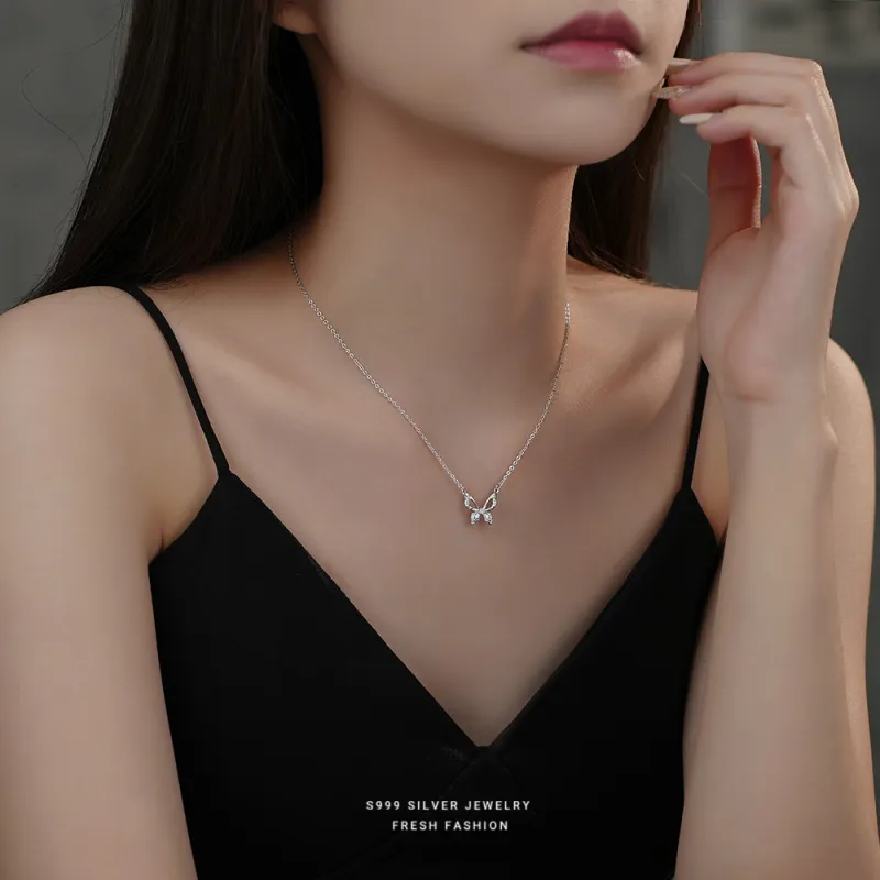 MONI JEWELLERY S999 Fine Silver Necklaces Women's-2