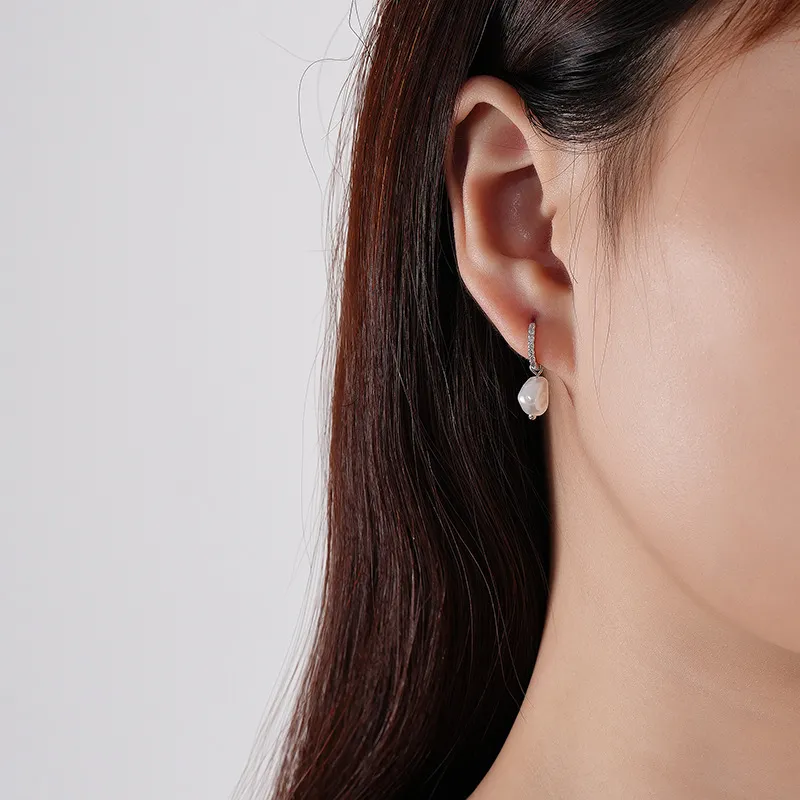 MONI JEWELLERY S925 Sterling Silver Zircon Earrings Women's-3