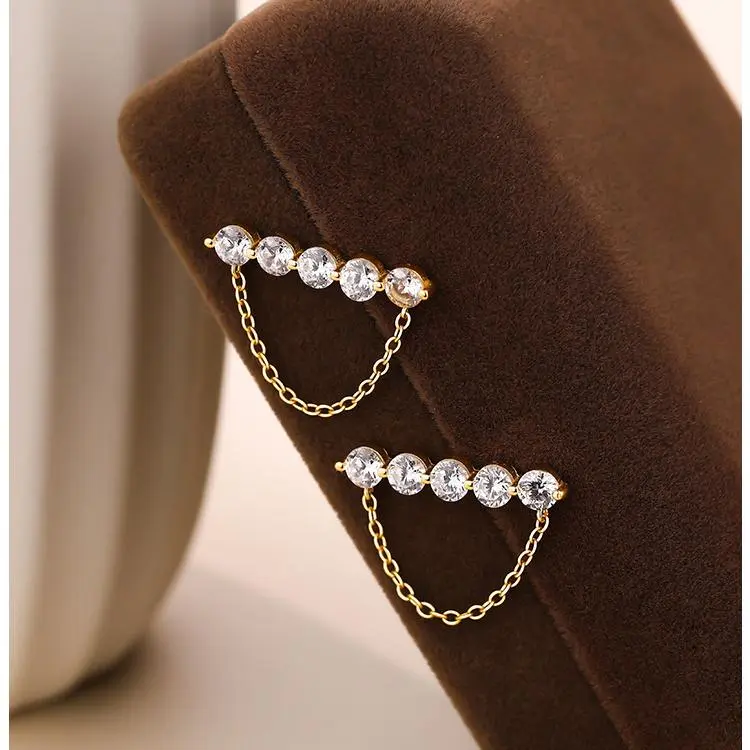 MONI JEWELLERY S925 Silver Stud Earrings Women's-2