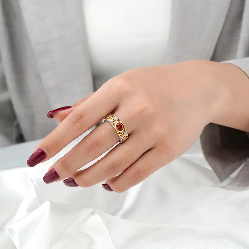 MONI JEWELLERY S925 Sterling Silver Zircon Rings Women's-3