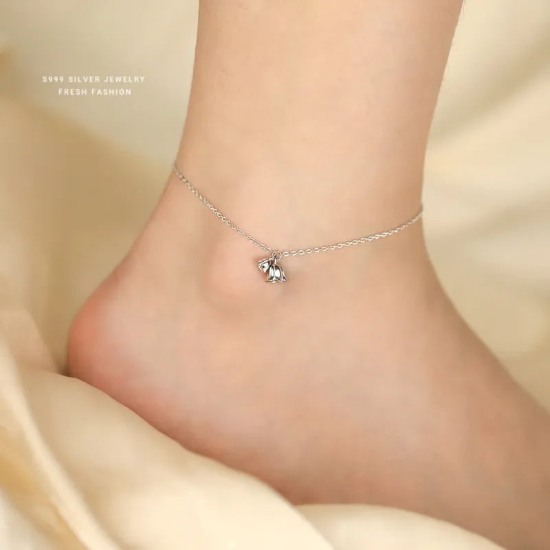 MONI JEWELLERY S999 Fine Silver Anklets Women's-1