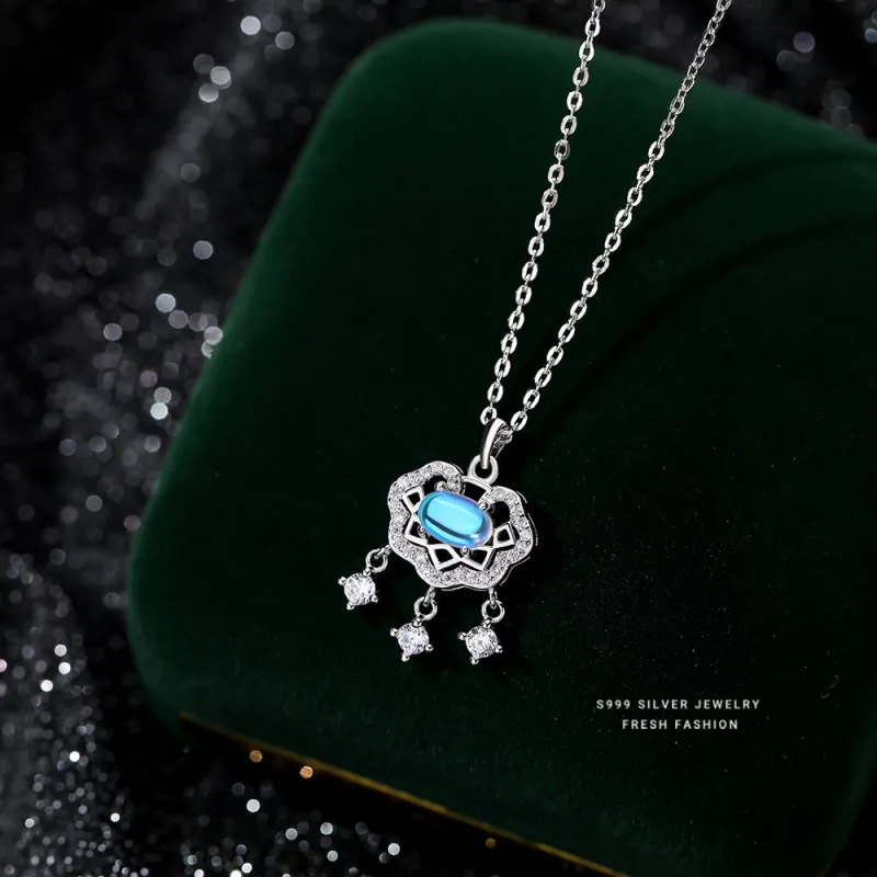 MONI JEWELLERY S999 Silver Necklaces Women's-4