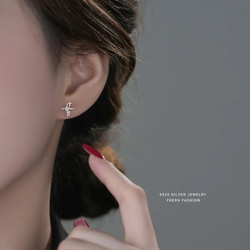 MONI JEWELLERY S925 Silver Stud Earrings Women's-1