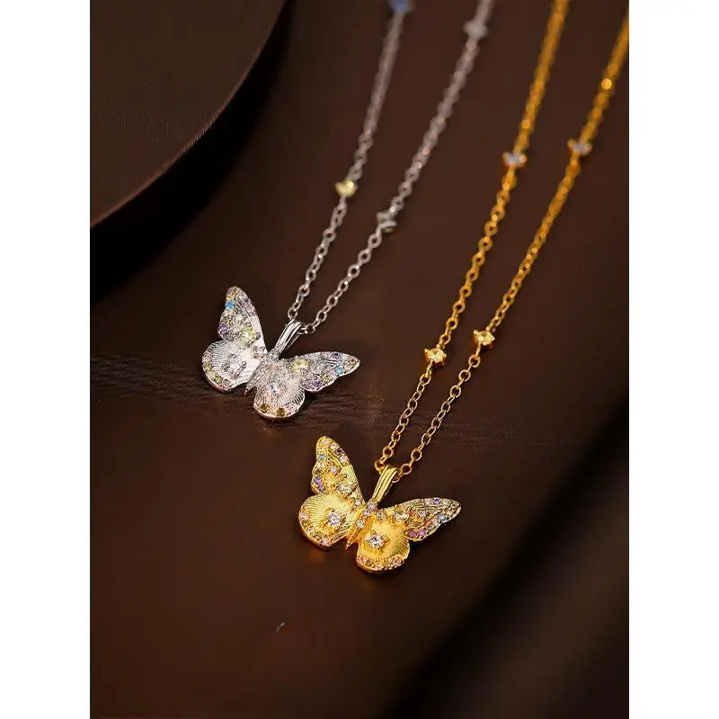 MONI JEWELLERY S925 Silver Zircon Necklaces Women's Gold/Silver-2