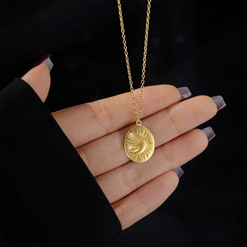 MONI JEWELLERY S925 Silver Zircon Necklaces Women's-3