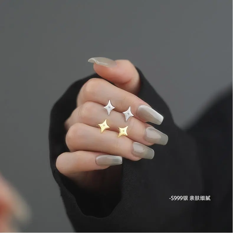 MONI JEWELLERY S999 Fine Silver Stud Earrings Women's-7