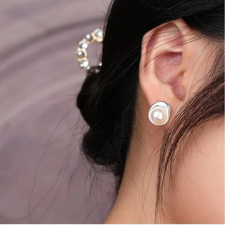 MONI JEWELLERY Pearl S925 Silver Earrings Women's-6