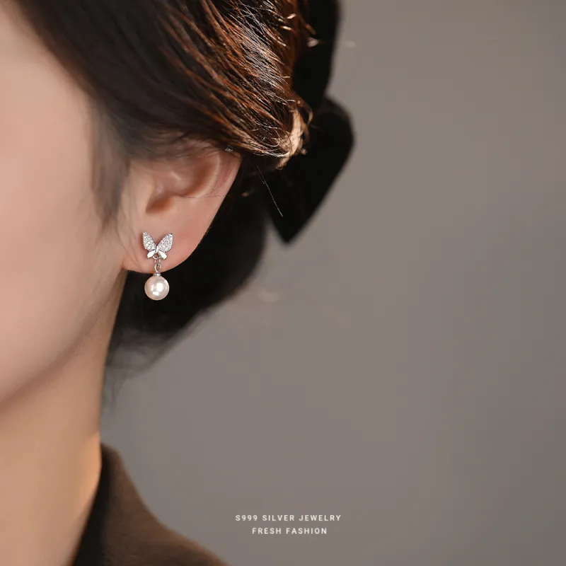 MONI JEWELLERY S999 Fine Silver Stud Earrings Women's-2