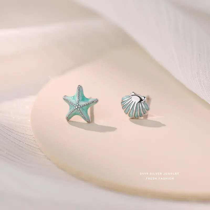 MONI JEWELLERY S999 Fine Silver Stud Earrings Women's-4