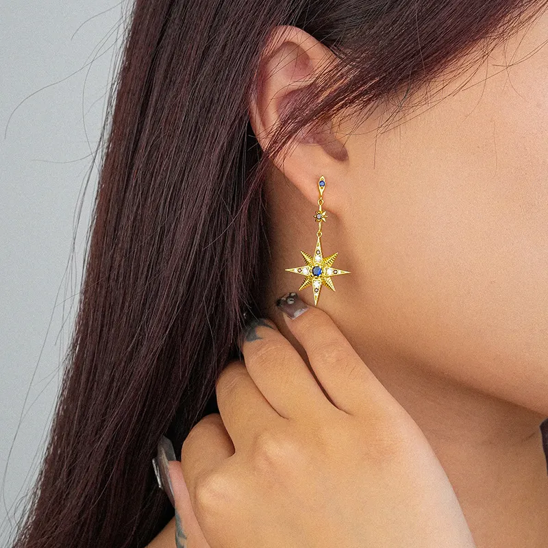 MONI JEWELLERY S925 Silver Zircon Earrings Women's-5