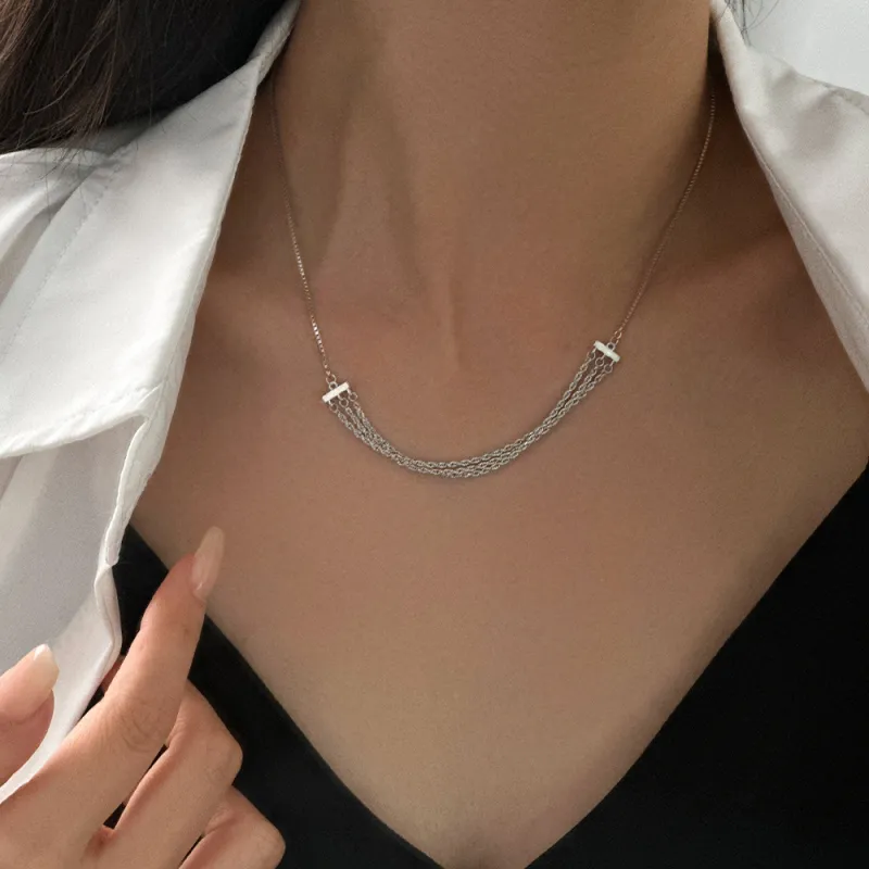 MONI JEWELLERY S925 Silver Necklaces Women's-5