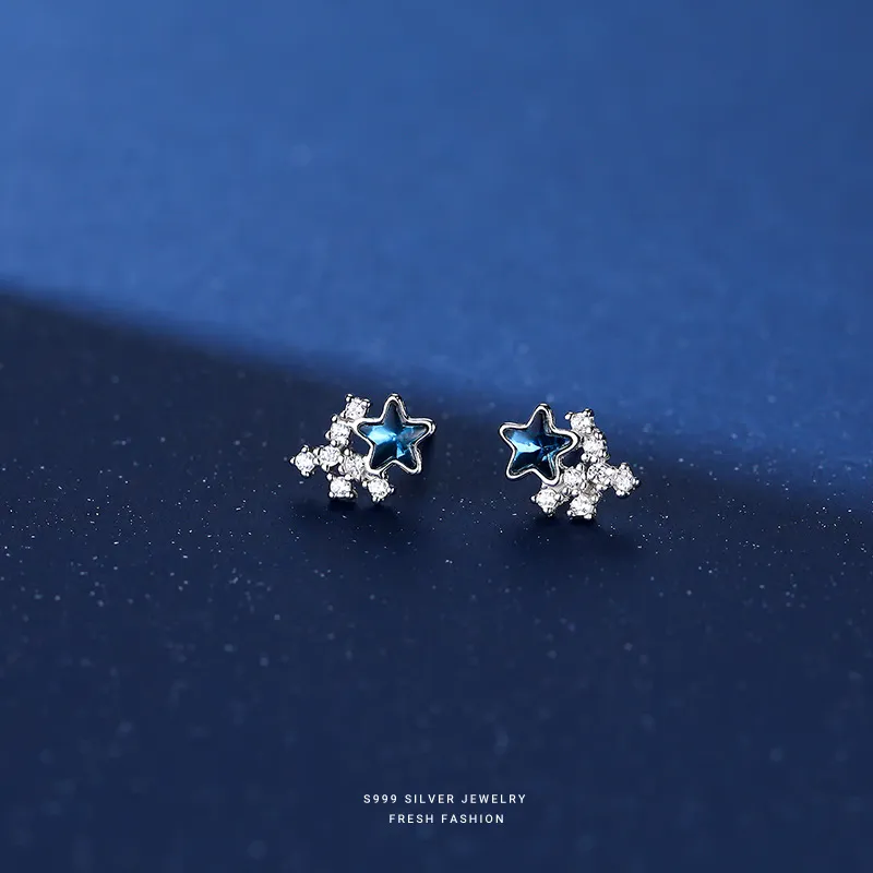 MONI JEWELLERY S999 Silver Stud Earrings Women's-3