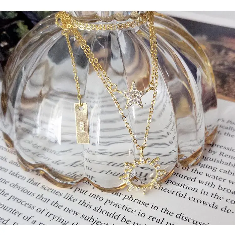 MONI JEWELLERY S925 Silver Fall And Winter Gift Bestie Versatile Necklace Women's-1