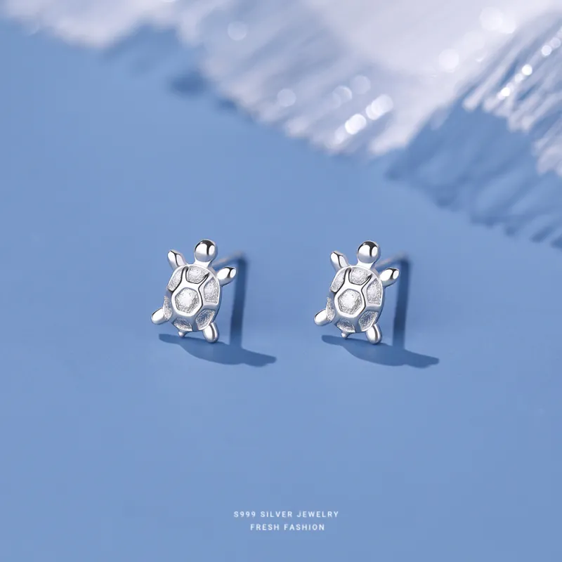 MONI JEWELLERY S999 Fine Silver Stud Earrings Women's-4