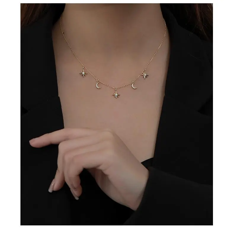 MONI JEWELLERY S925 Silver Necklaces Women's-2
