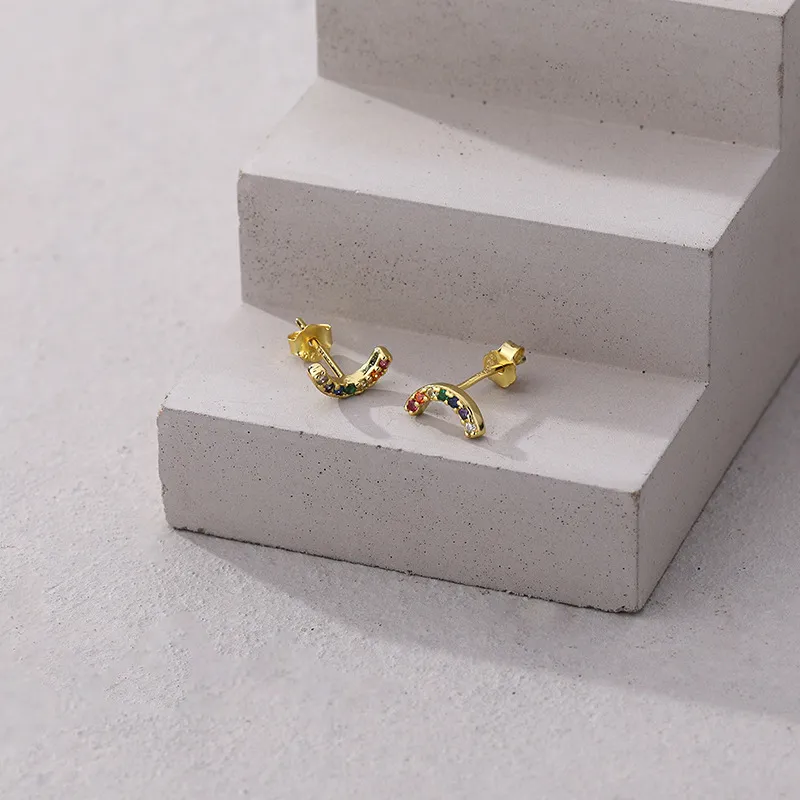 MONI JEWELLERY S925 Sterling Silver Stud Earrings Women's-5