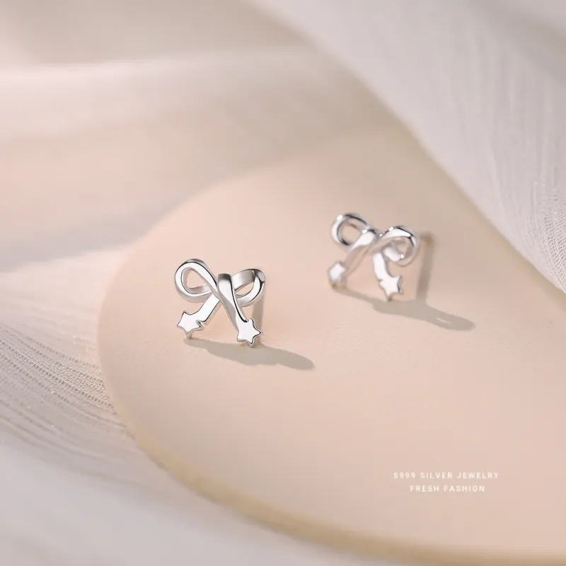MONI JEWELLERY S999 Fine Silver Stud Earrings Women's-7